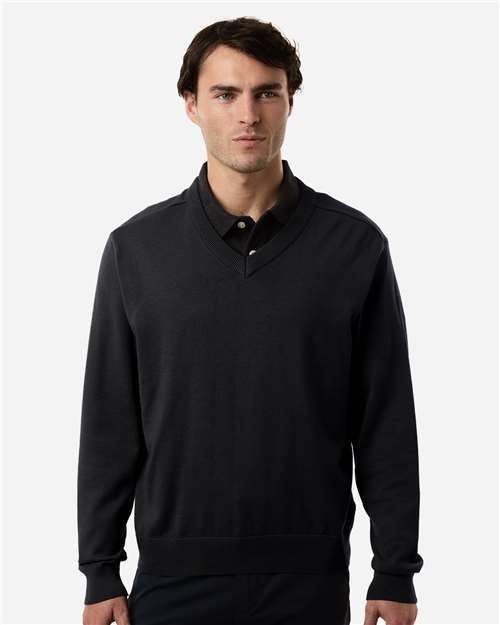 Photo of Men's New Classics V-Neck Sweater - Devon & Jones - Black - view 6