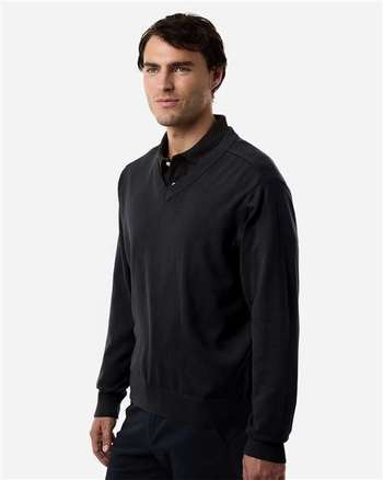 Photo de Men's New Classics Pull à col en V - Devon & Jones - Noir - vue 5