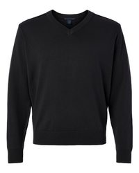 Photo de Men's New Classics Pull à col en V - Devon & Jones - Noir - vue 3