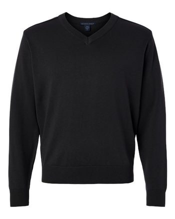 Photo de Men's New Classics Pull à col en V - Devon & Jones - Noir - vue 3