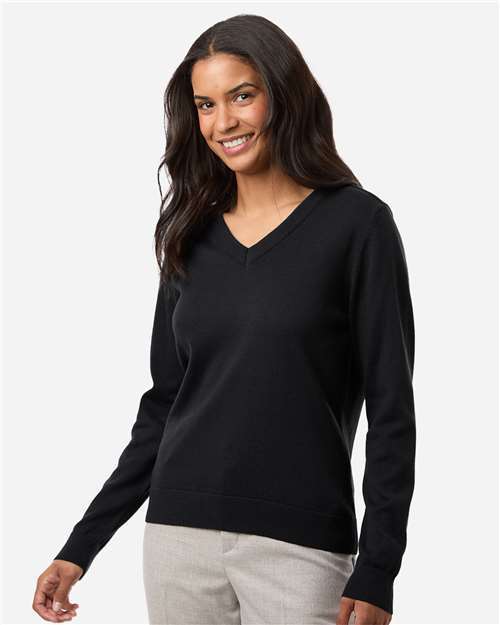 Photo of Women's New Classics V-Neck Sweater - Devon & Jones - Black - view 6