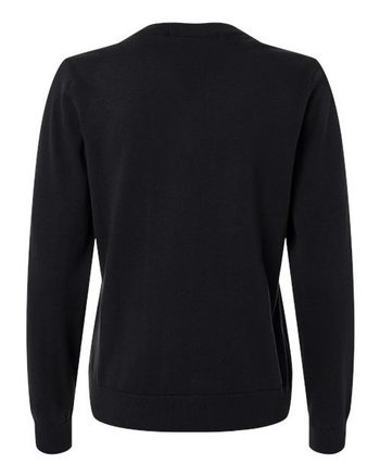 Photo de Women's New Classics V-Neck Sweater - Devon & Jones - Noir - vue 2