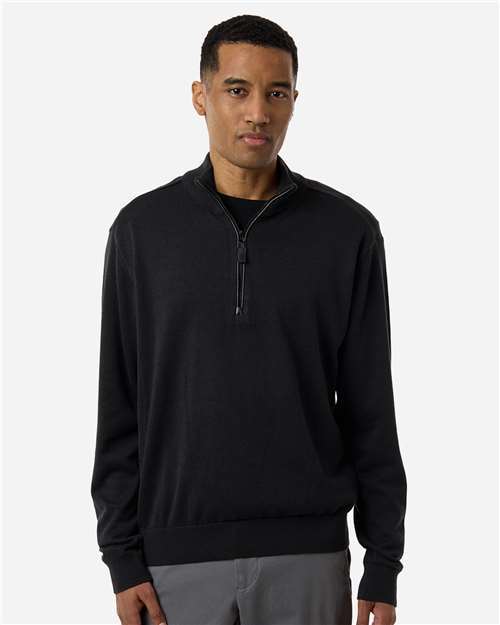 Photo de Men's New Classics Quarter-Zip Sweater - Devon & Jones - Noir - vue 6