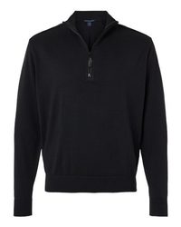 Photo de Men's New Classics Quarter-Zip Sweater - Devon & Jones - Noir - vue 3