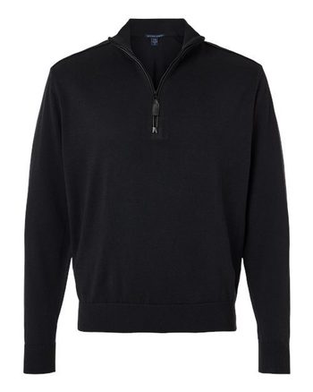 Photo of Men's New Classics Quarter-Zip Sweater - Devon & Jones - Black - view 3