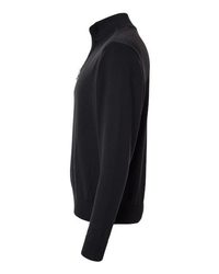 Photo de Men's New Classics Quarter-Zip Sweater - Devon & Jones - Noir - vue 1