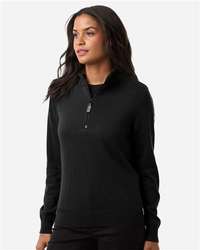 Photo de Sweater à Quart de Zip Classics pour Femmes - Devon & Jones - Noir - vue 5
