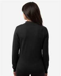 Photo de Sweater à Quart de Zip Classics pour Femmes - Devon & Jones - Noir - vue 4