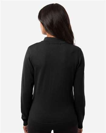 Photo de Sweater à Quart de Zip Classics pour Femmes - Devon & Jones - Noir - vue 4