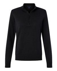 Photo de Sweater à Quart de Zip Classics pour Femmes - Devon & Jones - Noir - vue 3