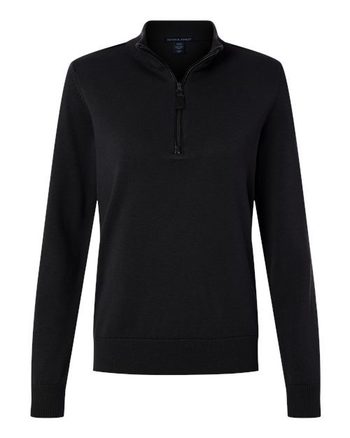 Photo de Sweater à Quart de Zip Classics pour Femmes - Devon & Jones - Noir - vue 3