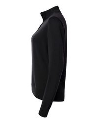 Photo de Sweater à Quart de Zip Classics pour Femmes - Devon & Jones - Noir - vue 1