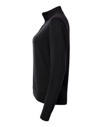 Photo de Sweater à Quart de Zip Classics pour Femmes - Devon & Jones - Noir - vue 1
