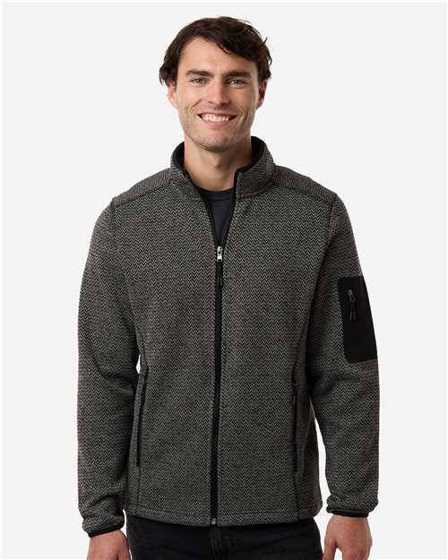 Photo of Men's Jasper Full-Zip Fleece Jacket - North End - Black/ Grey - view 6