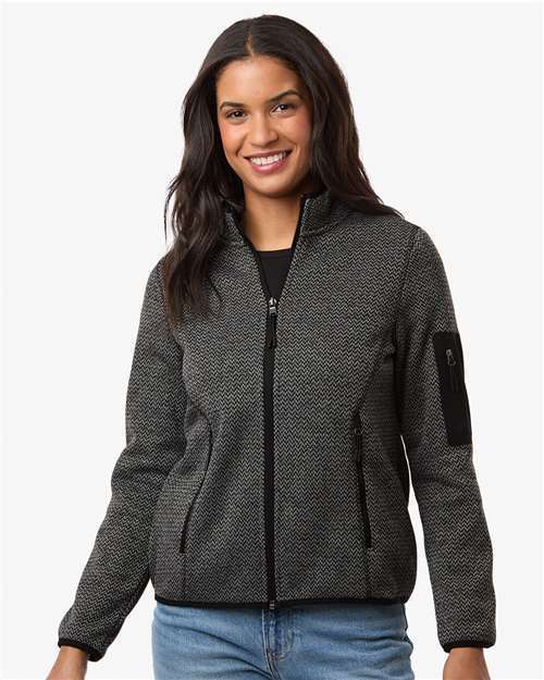 Photo of Women's Jasper Full-Zip Fleece Jacket - North End - Black/ Grey - view 6
