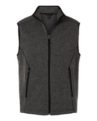 Photo of Men's Jasper Jacquard Fleece Vest - North End - Black/ Grey - view 3