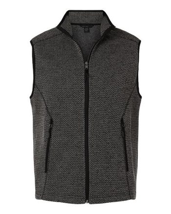 Photo of Men's Jasper Jacquard Fleece Vest - North End - Black/ Grey - view 3