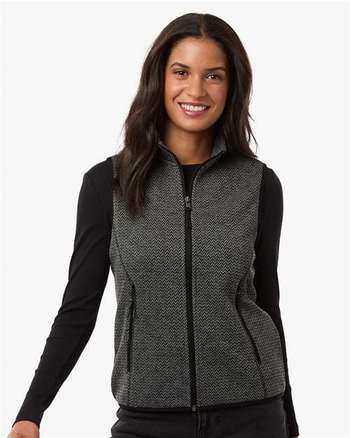 Photo of Women's Jasper Jacquard Fleece Vest - North End - Black/ Grey - view 6