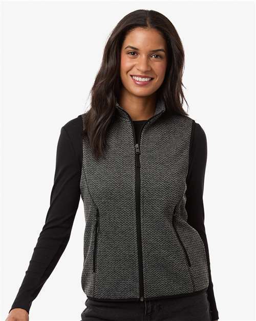 Photo of Women's Jasper Jacquard Fleece Vest - North End - Black/ Grey - view 6