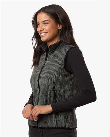 Photo of Women's Jasper Jacquard Fleece Vest - North End - Black/ Grey - view 5