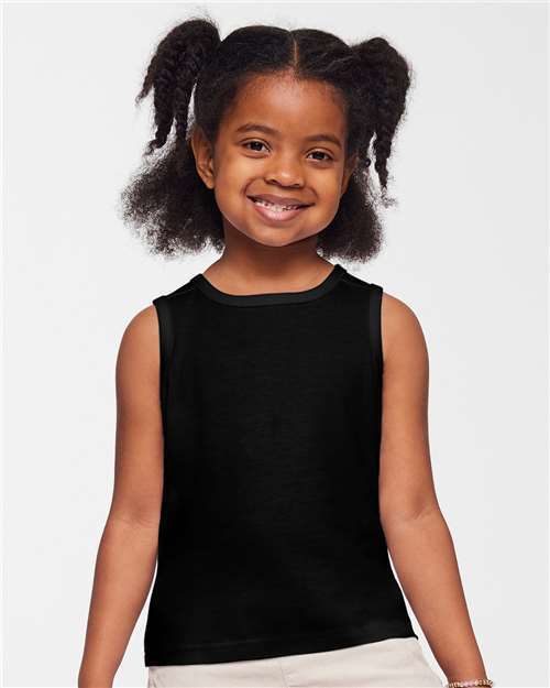 Photo of Toddler Fine Jersey Tank - Rabbit Skins - Black - view 5