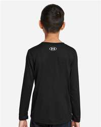 Photo de Youth Tech™ Équipe T-Shirt à Manches Longues - Under Armour - Black/ White - vue 4