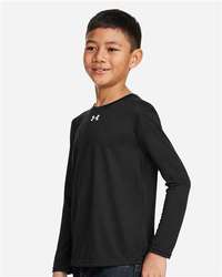 Photo de Youth Tech™ Équipe T-Shirt à Manches Longues - Under Armour - Black/ White - vue 5