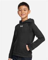 Photo de Sweat à capuche en molleton Rival pour jeunes - Under Armour - Black/ White - vue 5