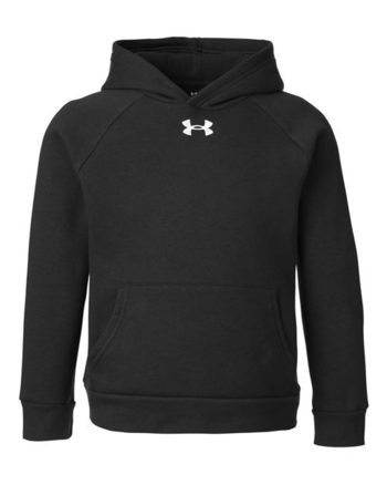 Photo de Sweat à capuche en molleton Rival pour jeunes - Under Armour - Black/ White - vue 3