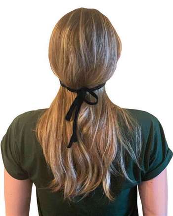 Photo of 100% Cotton Antimicrobial Triple Layer Adjustable Mask - M&O - Black - view 2