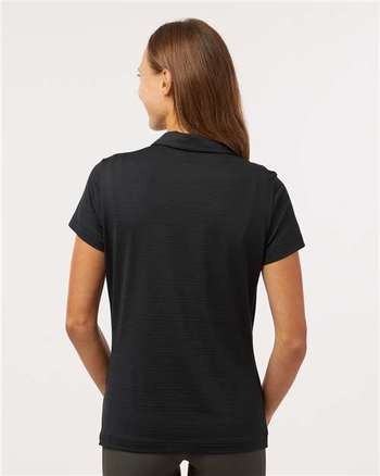 Photo de Polo à Rayures Texturées pour Femmes - Adidas - Noir - vue 4