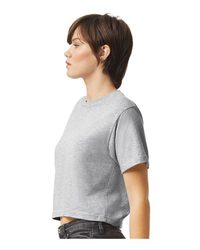 Photo of Women's Fine Jersey Boxy Tee - American Apparel - Heather Grey - view 2