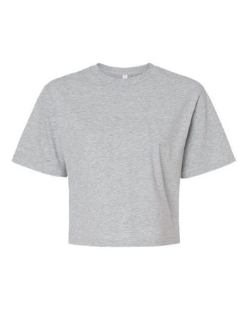 Photo of Women's Fine Jersey Boxy Tee - American Apparel - Heather Grey - view 4