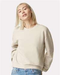 Photo de ReFlex Sweatshirt à Col Rond en Polaire pour Femmes - American Apparel - Bone - vue 6