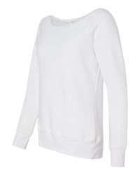 Photo de Sweatshirt à large encolure en molleton éponge pour femmes - BELLA + CANVAS - Solid White Triblend - vue 2