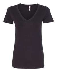 Photo de T-shirt idéal pour femmes à col en V - Next Level - Noir - vue 3