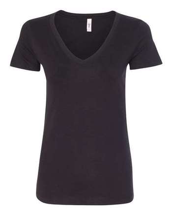 Photo de T-shirt idéal pour femmes à col en V - Next Level - Noir - vue 3