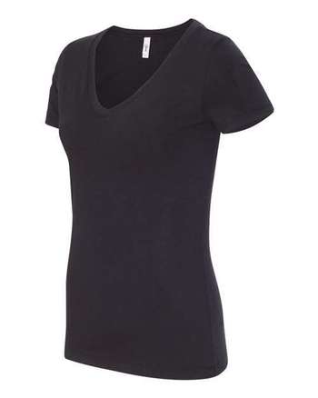 Photo de T-shirt idéal pour femmes à col en V - Next Level - Noir - vue 2