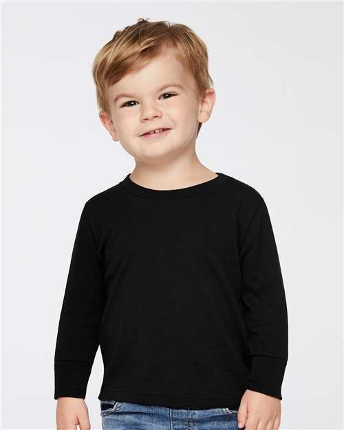 Photo de T-shirt à manches longues en jersey de coton pour tout-petit - Rabbit Skins - Noir - vue 6