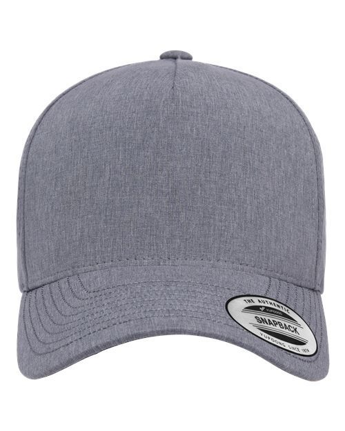 Photo de Snapback cinq panneaux avec casquette perforée - YP Classics - Heather Grey - vue 3