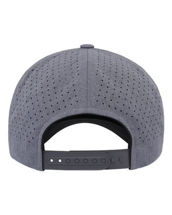 Photo of Five-Panel Snapback with Perforated Cap - YP Classics - Heather Grey - view 2