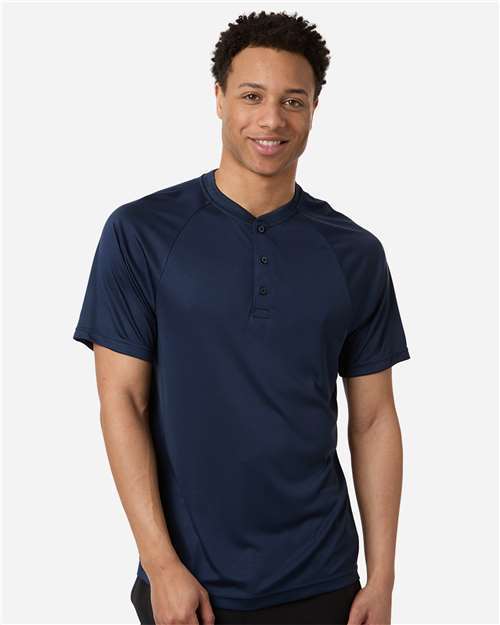 Photo of Men's Zone Performance Henley - Team 365 - Sport Dark Navy - view 3