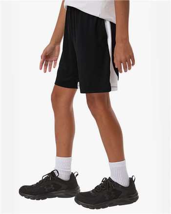 Photo of Youth Tech Vent Athletic Shorts - Under Armour - Black/ White - view 5