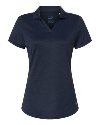 Photo of Womens Icon Heather Polo - Puma Golf - Deep Navy Heather - view 3