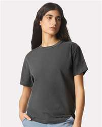Photo de Unisex Heavyweight Cotton Garment-Dyed Tee - American Apparel - Faded Black - vue 6