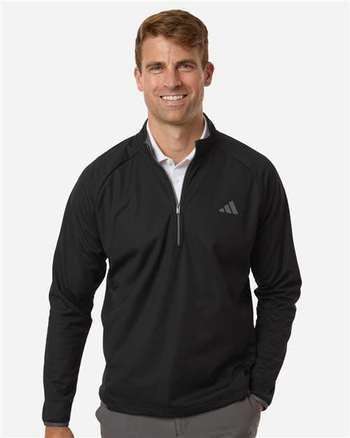 Photo of Men's Ultimate365 Wind Quarter-Zip Pullover - Adidas - Black - view 6