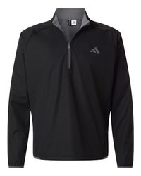 Photo of Men's Ultimate365 Wind Quarter-Zip Pullover - Adidas - Black - view 3