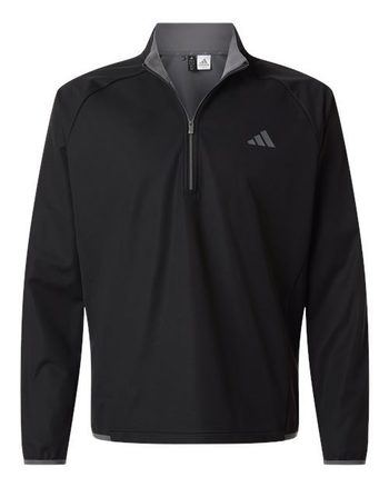Photo of Men's Ultimate365 Wind Quarter-Zip Pullover - Adidas - Black - view 3