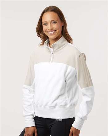 Photo de Pull en Polyester à Fermeture Éclair Écologique pour Femmes - Adidas - Alumine - vue 5