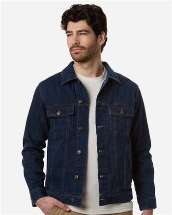 Photo de Veste en denim Cooper pour homme - Harriton - Denim foncé - vue 6